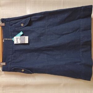 Kite skirt women's size 4 blue demin aline a-line side zip stalbridge